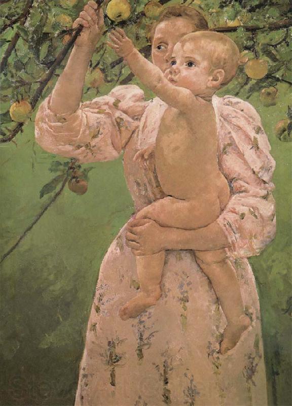 Mary Cassatt Drinks trying to reach an apple Spain oil painting art